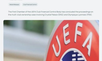 欧足联官方：水晶宫被剥夺欧联杯资格 降级参加欧协联